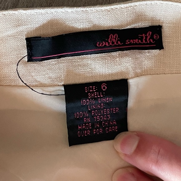 Willi Smith Linen Skirt - Embroidered Medallions - Size 6 - Picture 11 of 16